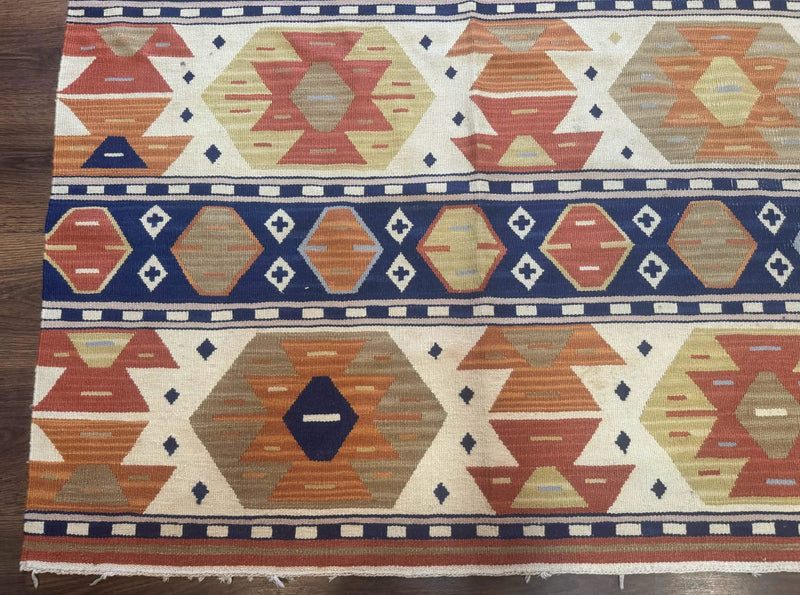 Turkish Kilim Rug 8x11, Handmade, Wool, Nourison Rug by Jewel Rugs