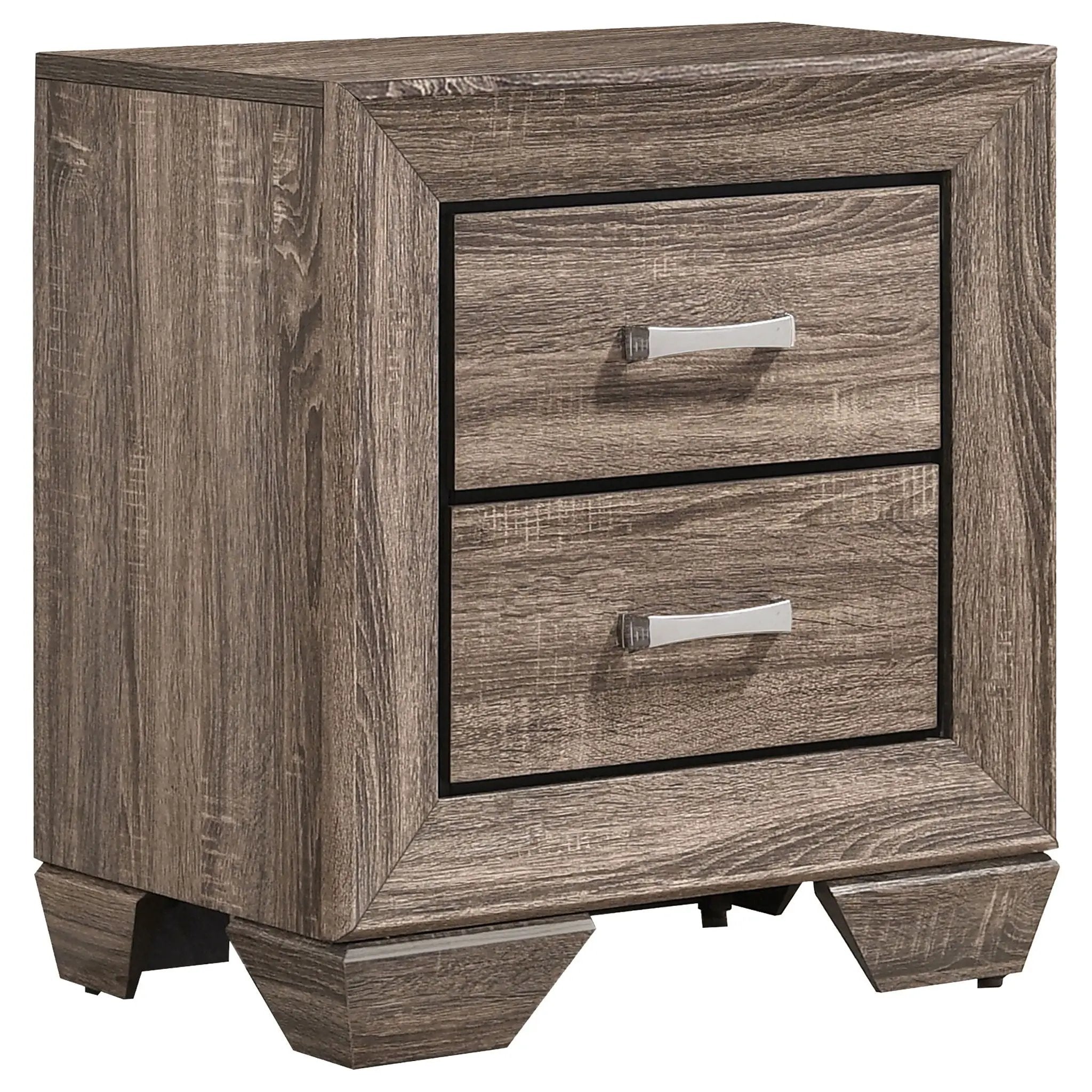 Kauffman 2-drawer Nightstand Washed Taupe by Unique Piece Furniture