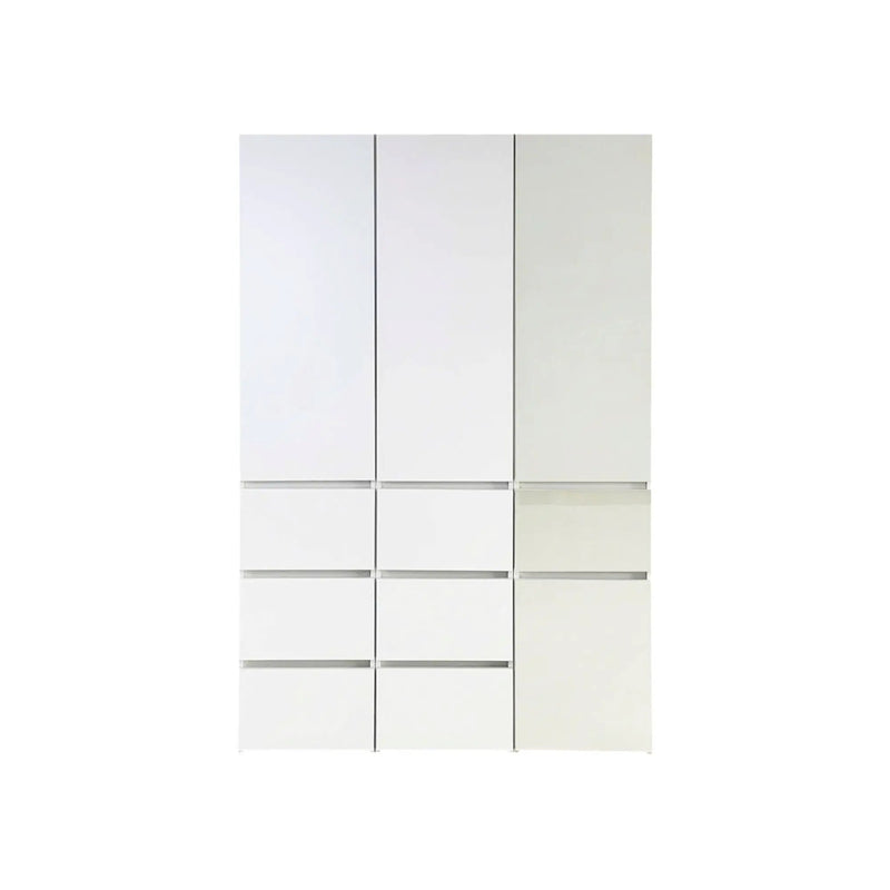 Elise - Modular Closet System With Mirror - White - Wood by HouseOfZazla