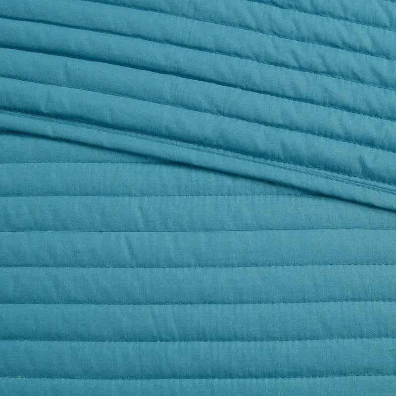 8 Piece Printed Seersucker Comforter and Quilt Set Collection Aqua King/Cal King by HouseOfZazla