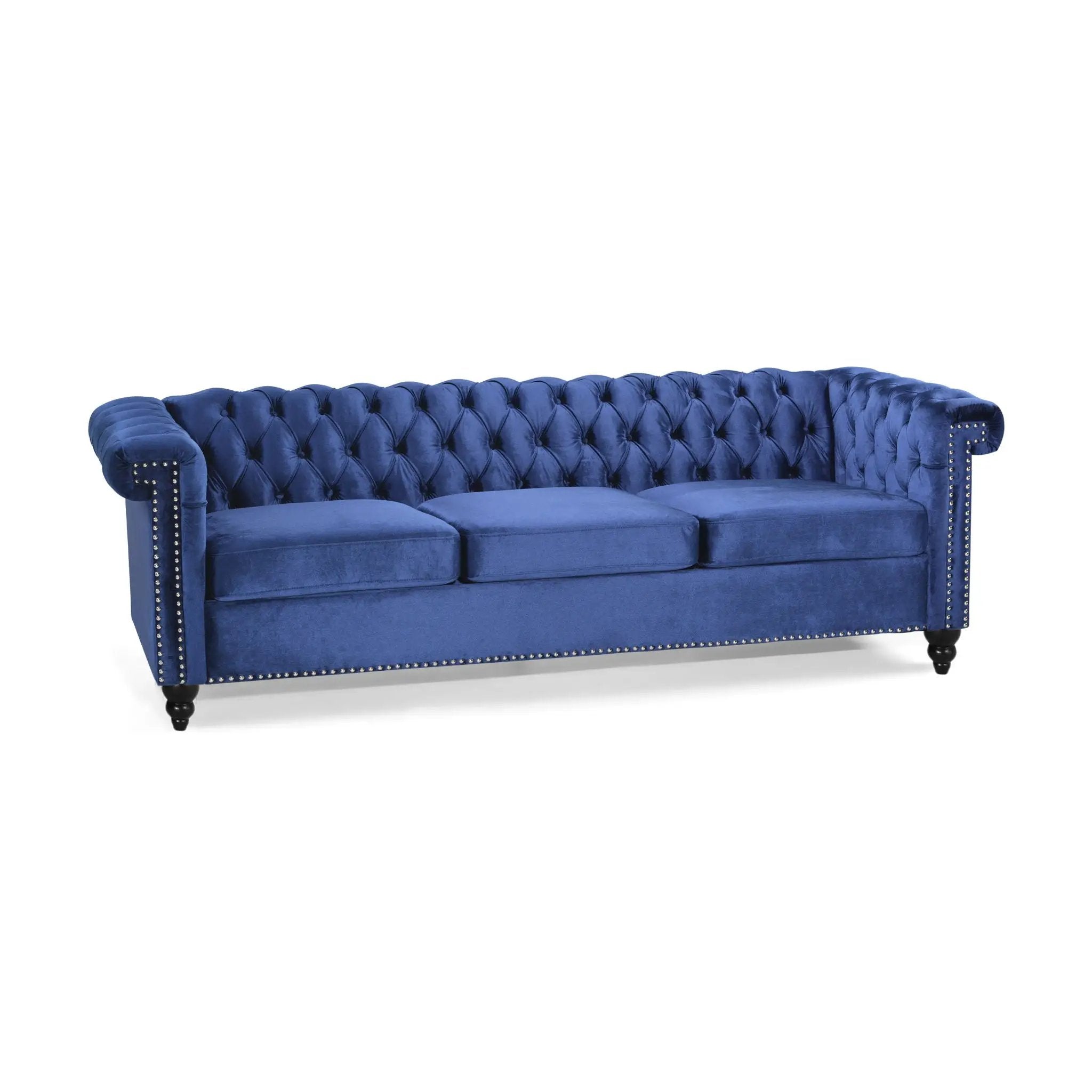 Chesterfield Style 3 Seater Sofa With Deep Button Tufting by HouseOfZazla