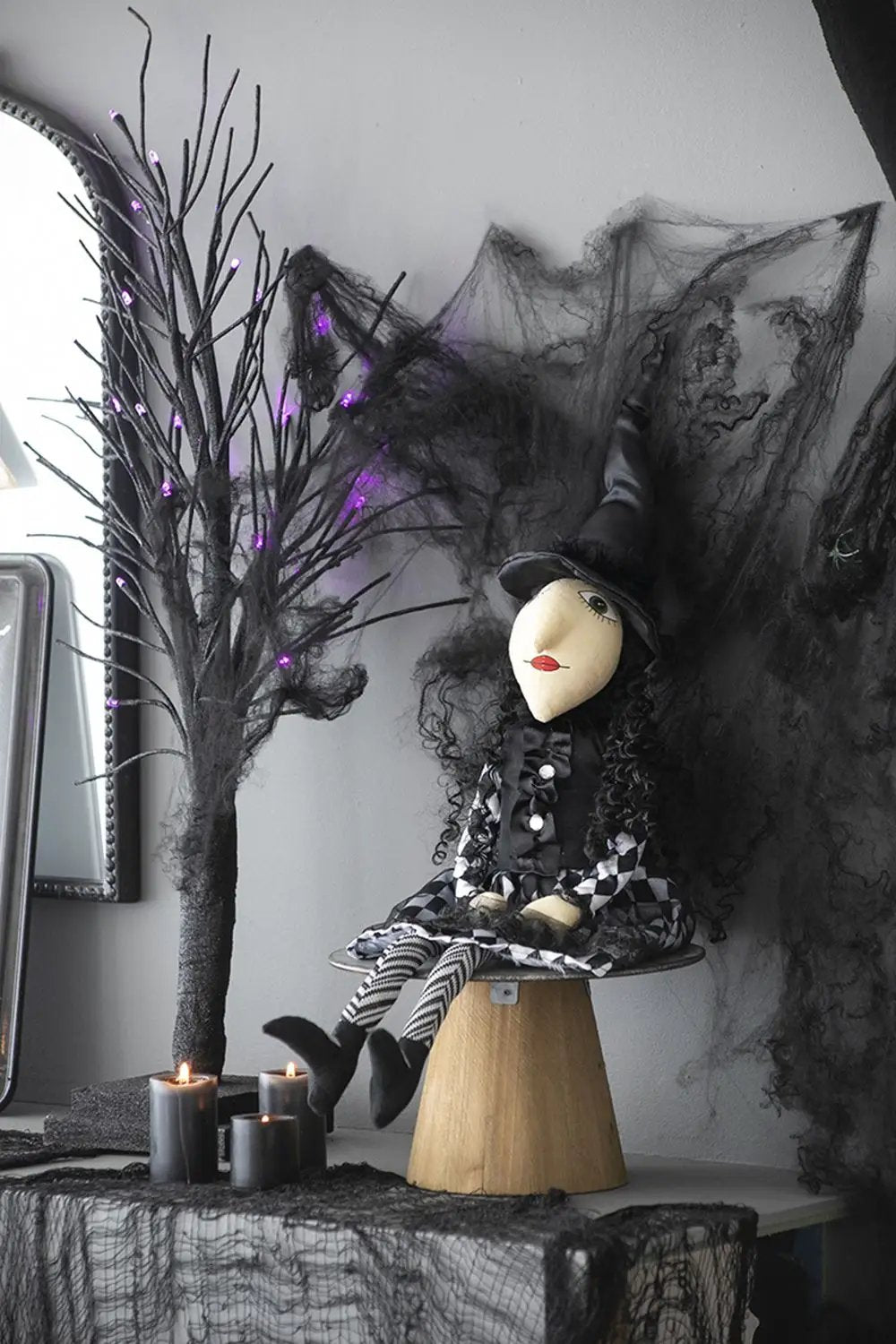 Halloween Sitting Witch Decor - Black by HouseOfZazla