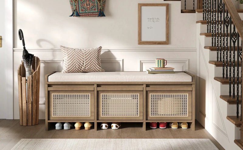 TREXM 48" Entryway Shoe Bench by HouseOfZazla