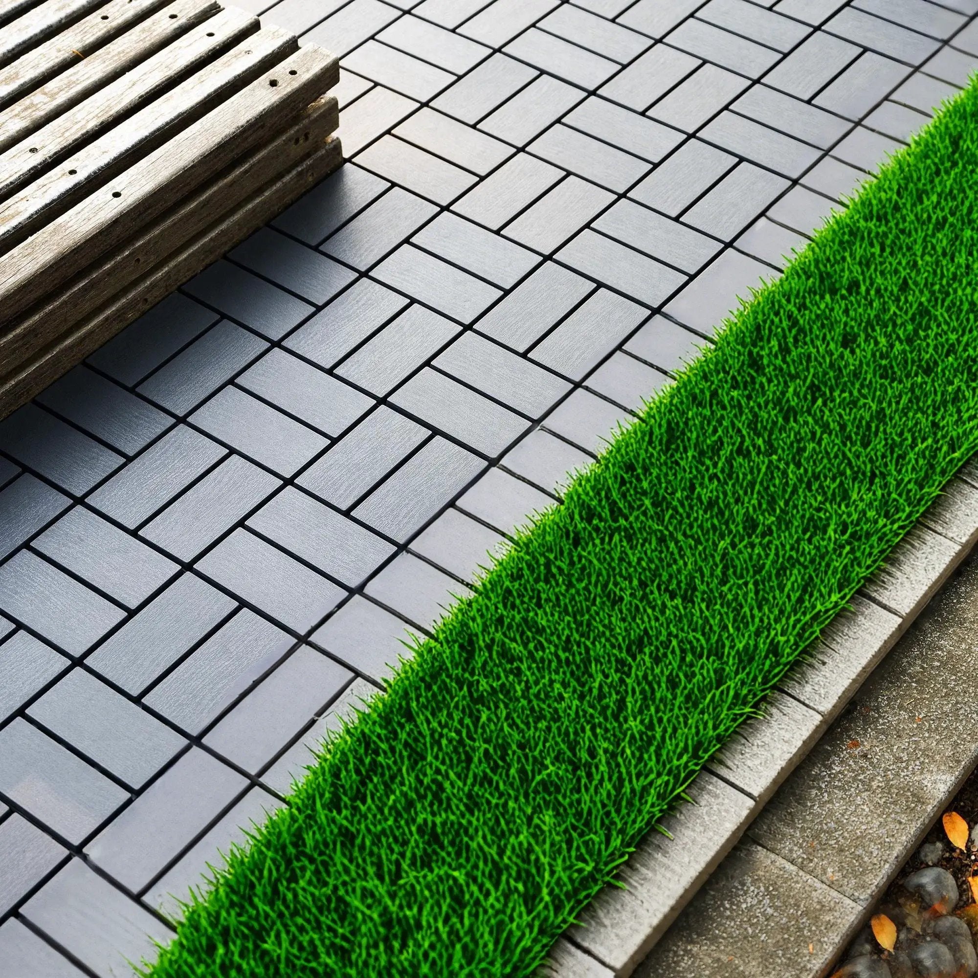 Plastic Interlocking Deck Tiles Patio Deck Tiles Waterproof Outdoor Use by HouseOfZazla