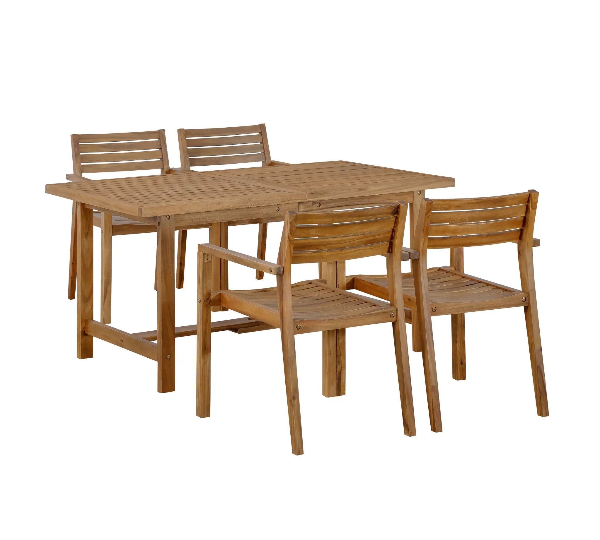 U_STYLE 5-Piece Outdoor Acacia Wood Dining Set by HouseOfZazla