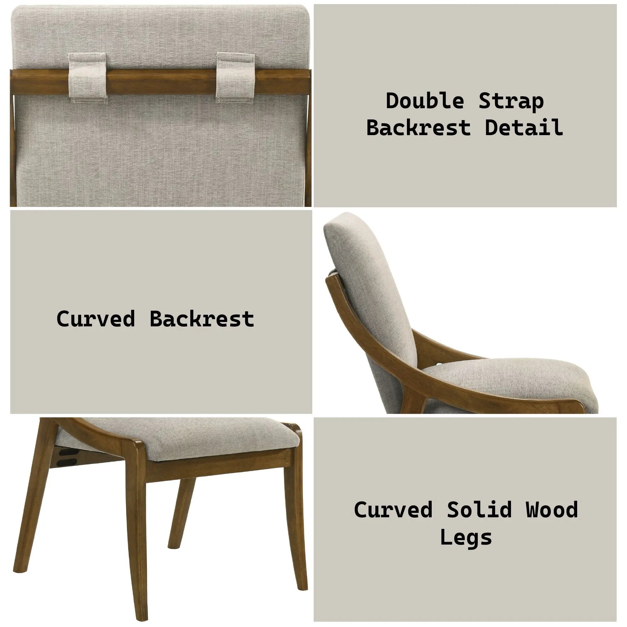 Danzel - Side Chair (Set of 2) - Gray / Oak by HouseOfZazla