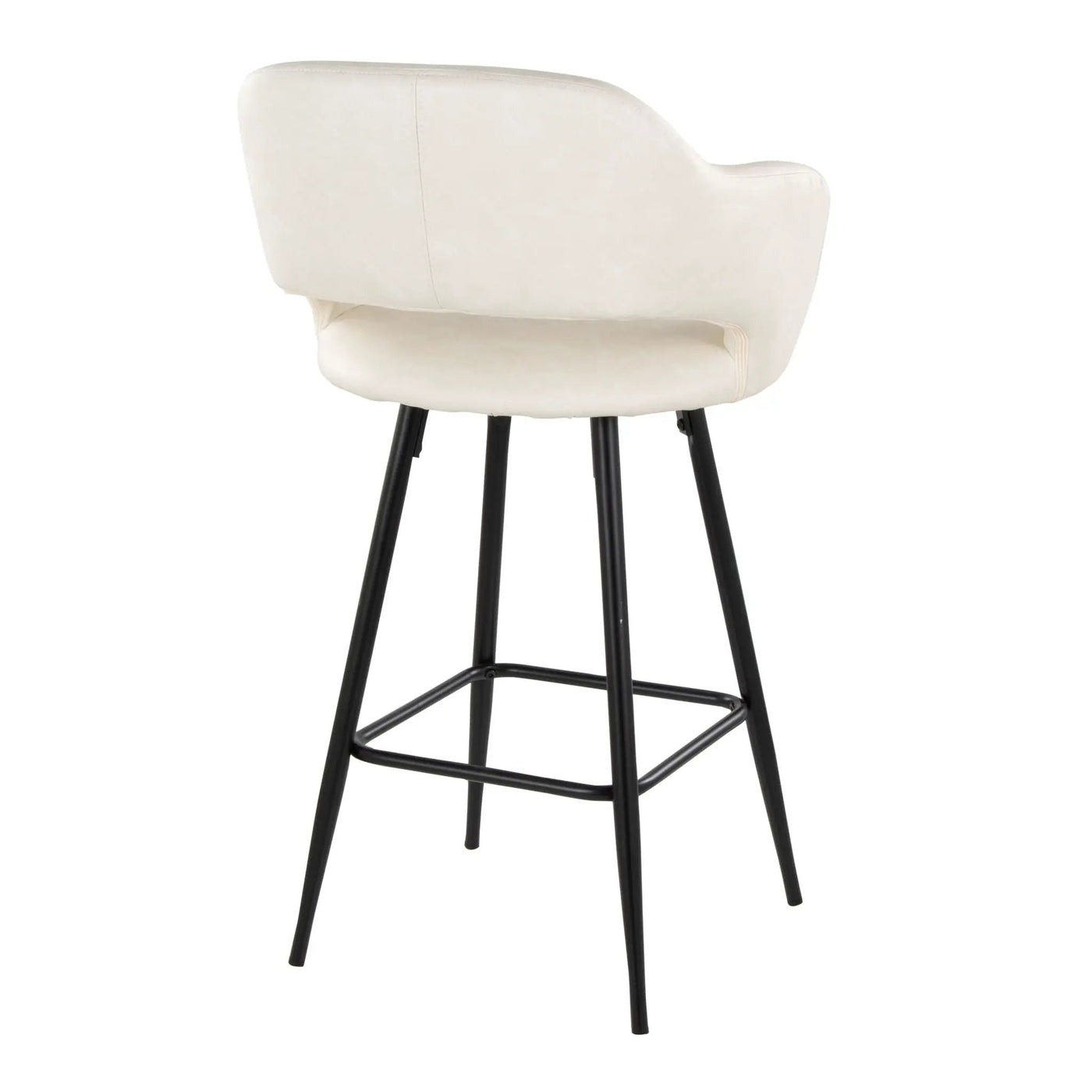 Margarite - Contemporary Fixed Height Counter Stool With Square Footrest (Set of 2) by HouseOfZazla