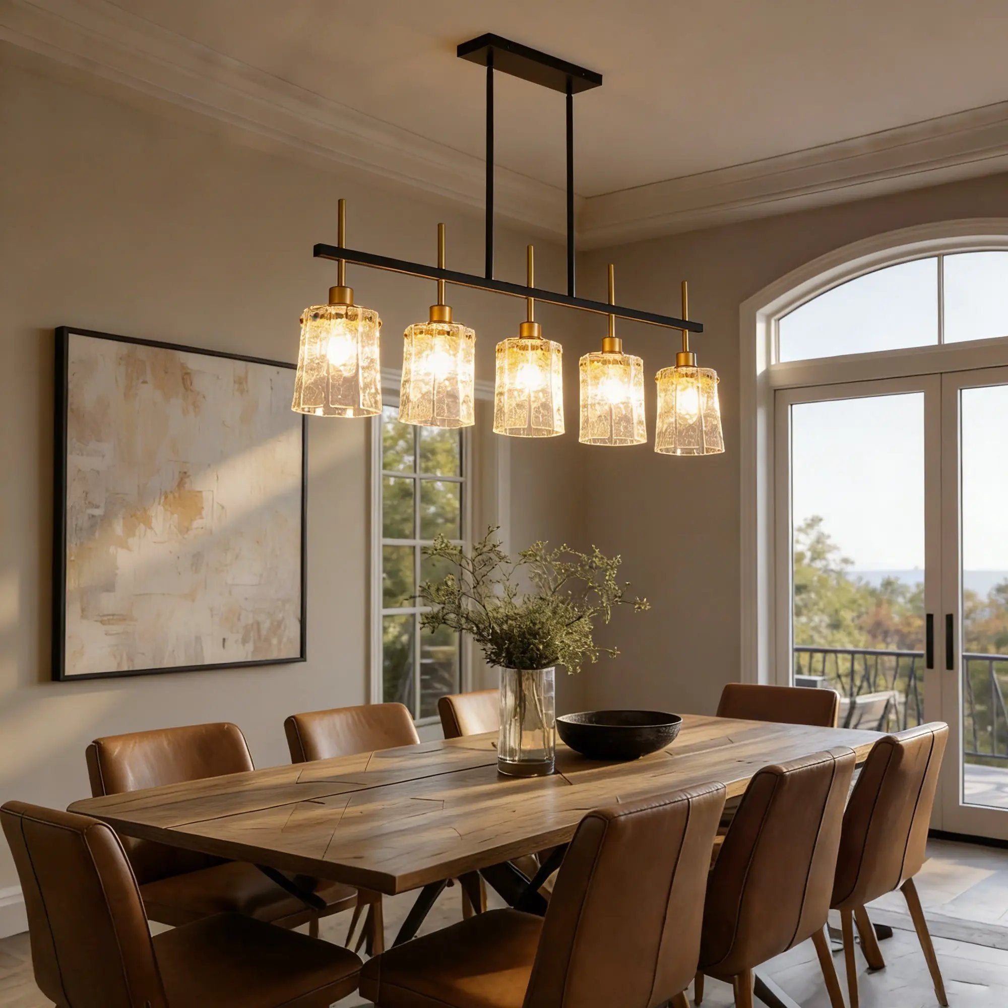 Modern Farmhouse 5-Light Dining Room Chandelier by HouseOfZazla