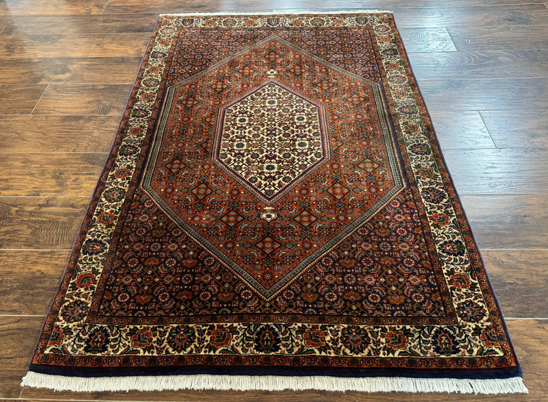 Persian Bidjar Rug 4x5, Fine 290 KPSI, Herati Pattern by Jewel Rugs