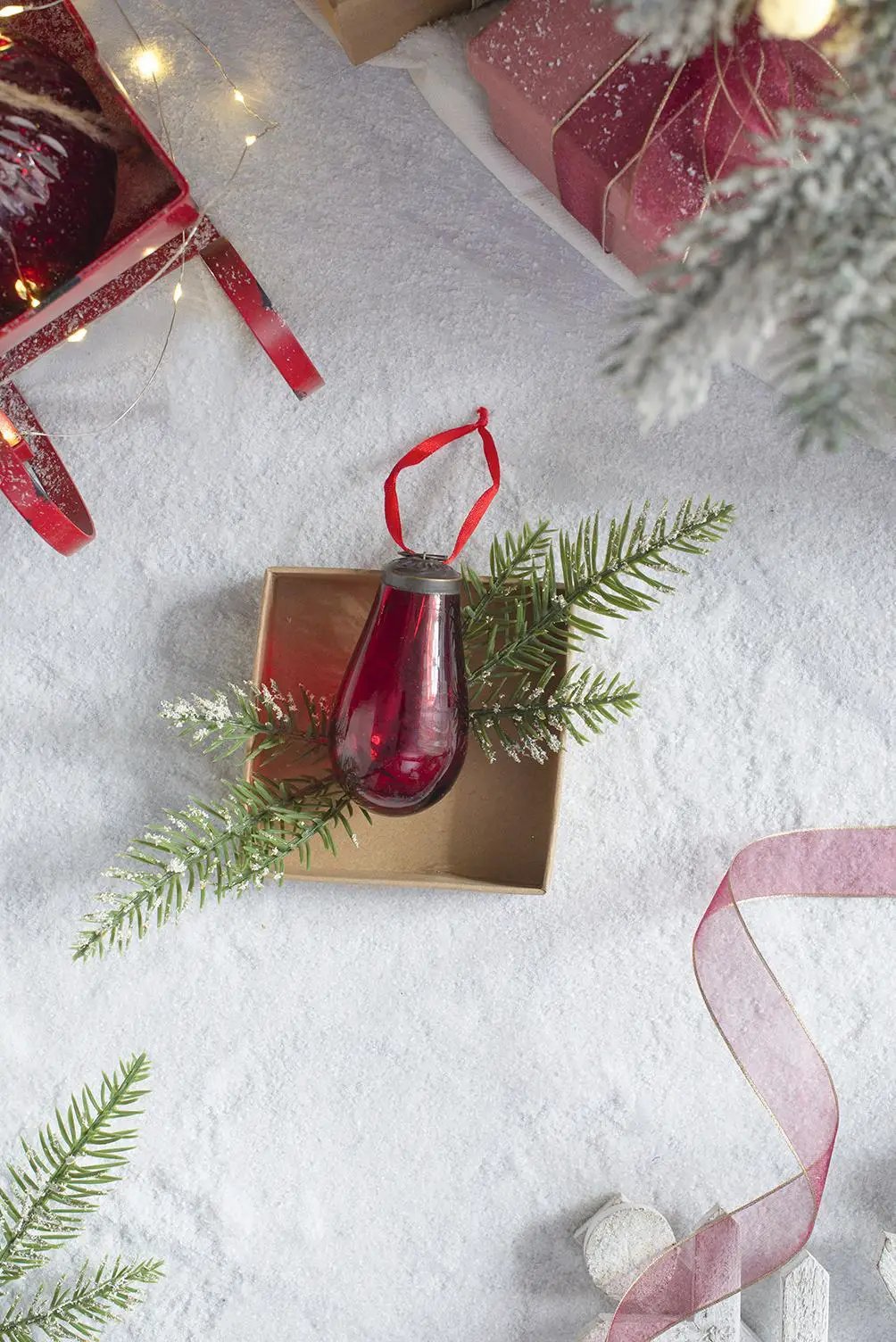 Luster Tear Drop Ornament, Glass Decorative Hanging Christmas Tree Ornaments For Holiday Party Decorations (Set of 12) by Unique Piece Furniture