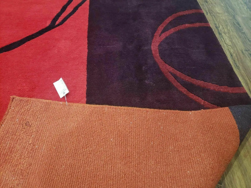 8' X 10' Tibetan Nepal Art Deco Hand Knotted Wool Rug Modern Contemporary Nice by Jewel Rugs