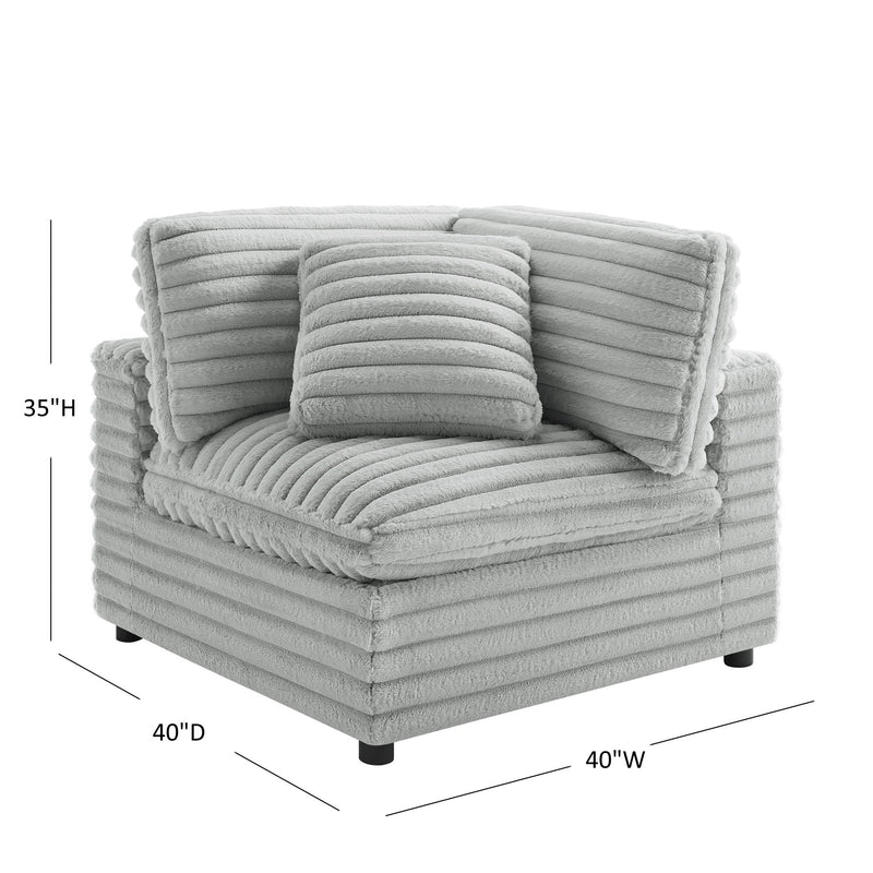 Jenny - Corner Accent Chair - Gray