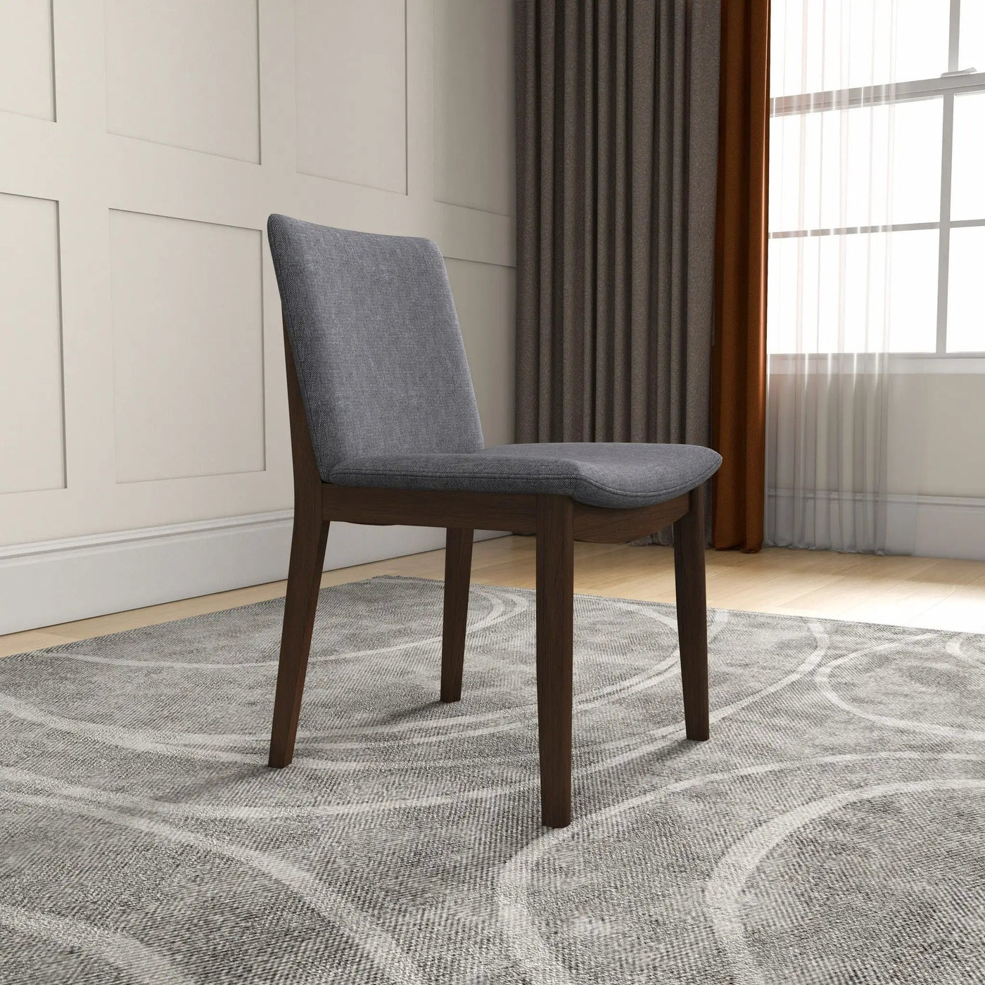 Laura - Mid-Century Modern Solid Wood Dining Chair (Set of 2) by HouseOfZazla