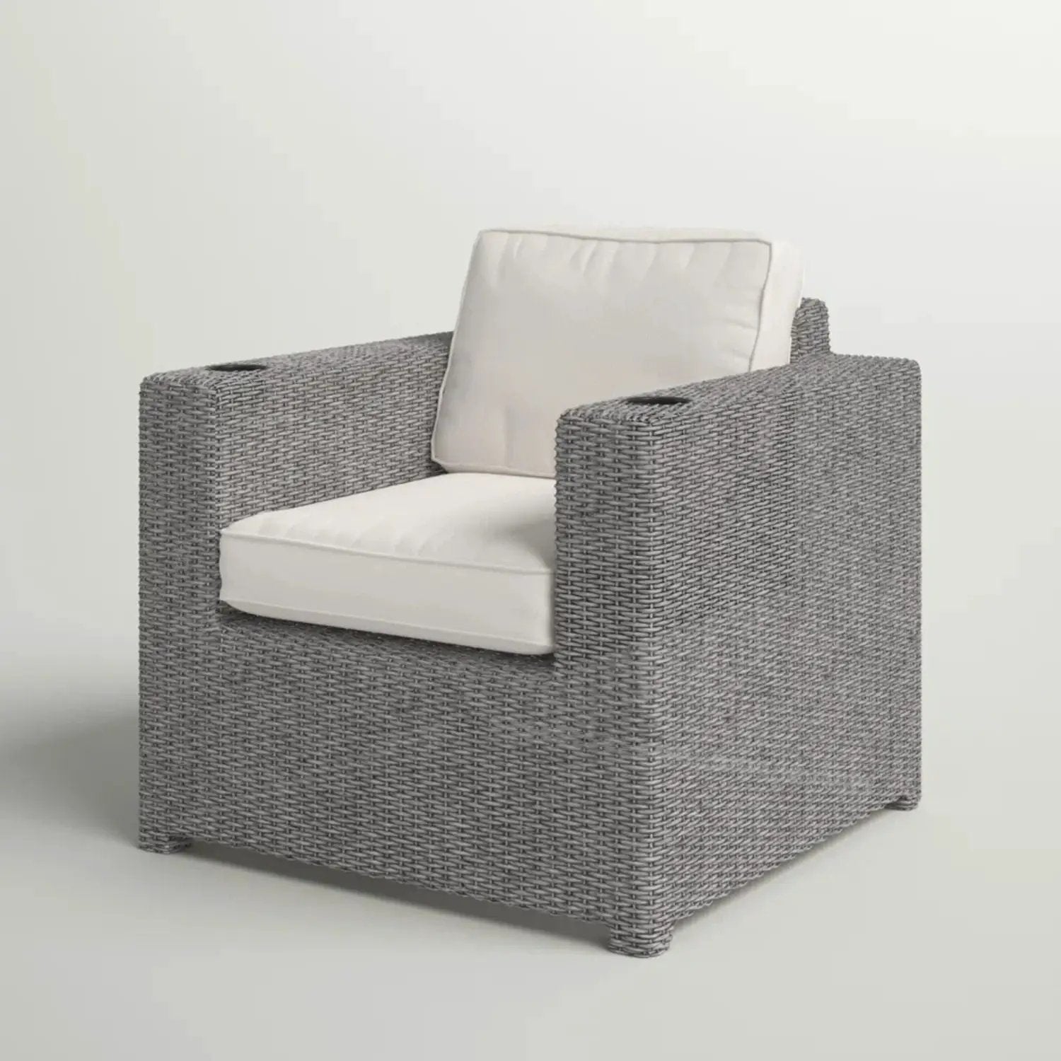 Elegant Patio Chair With Cushions - Gray by Unique Piece Furniture