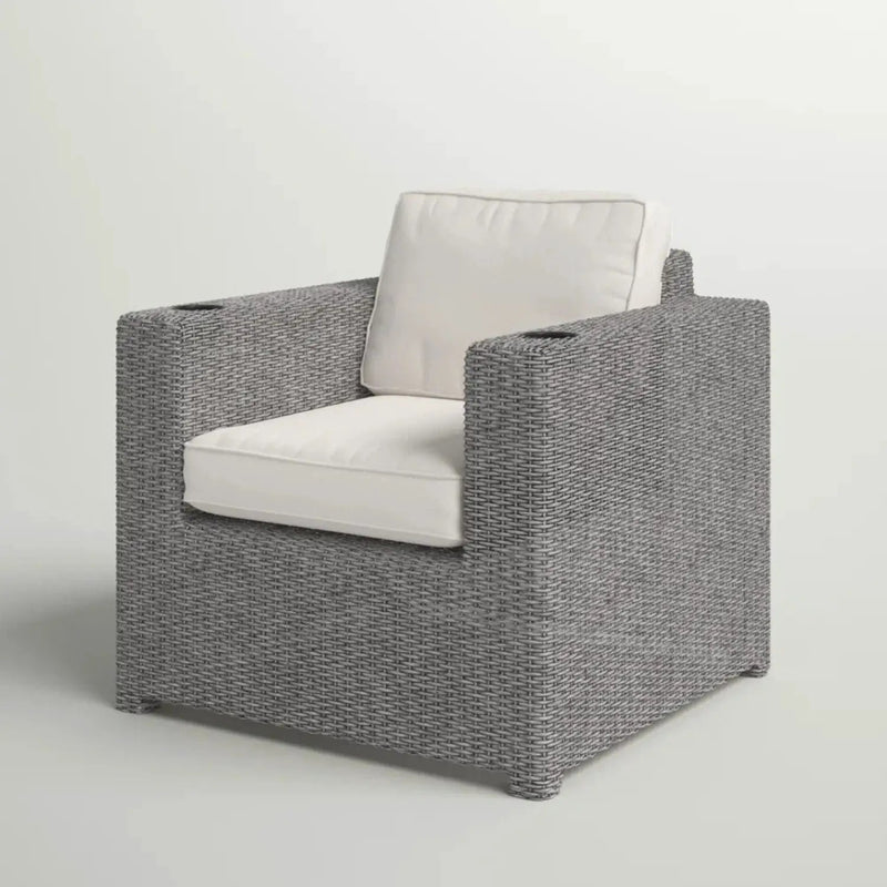 Elegant Patio Chair With Cushions - Gray by Unique Piece Furniture