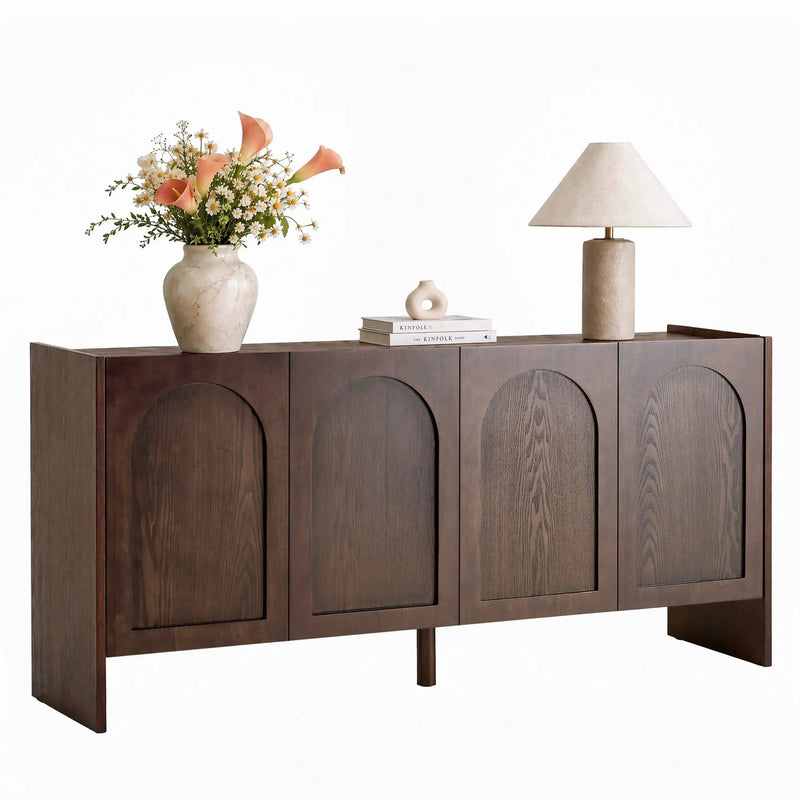 Mid-Century Modern 4-Door Credenza Sideboard by HouseOfZazla