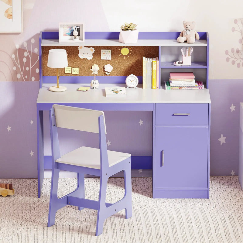 Kids Study Desk and Chair Set Student Table and Chair by DirectDeals