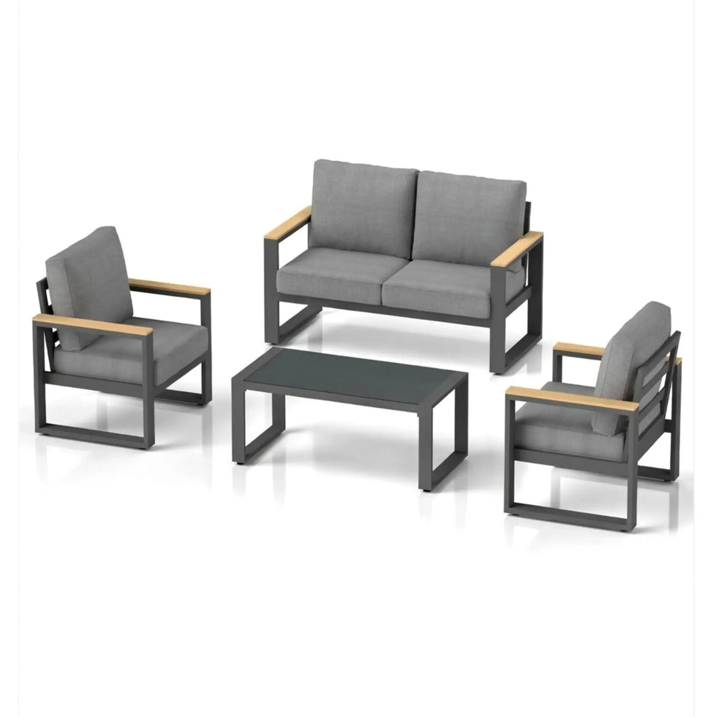 Modern Outdoor Sofa Set With Coffee Table by HouseOfZazla