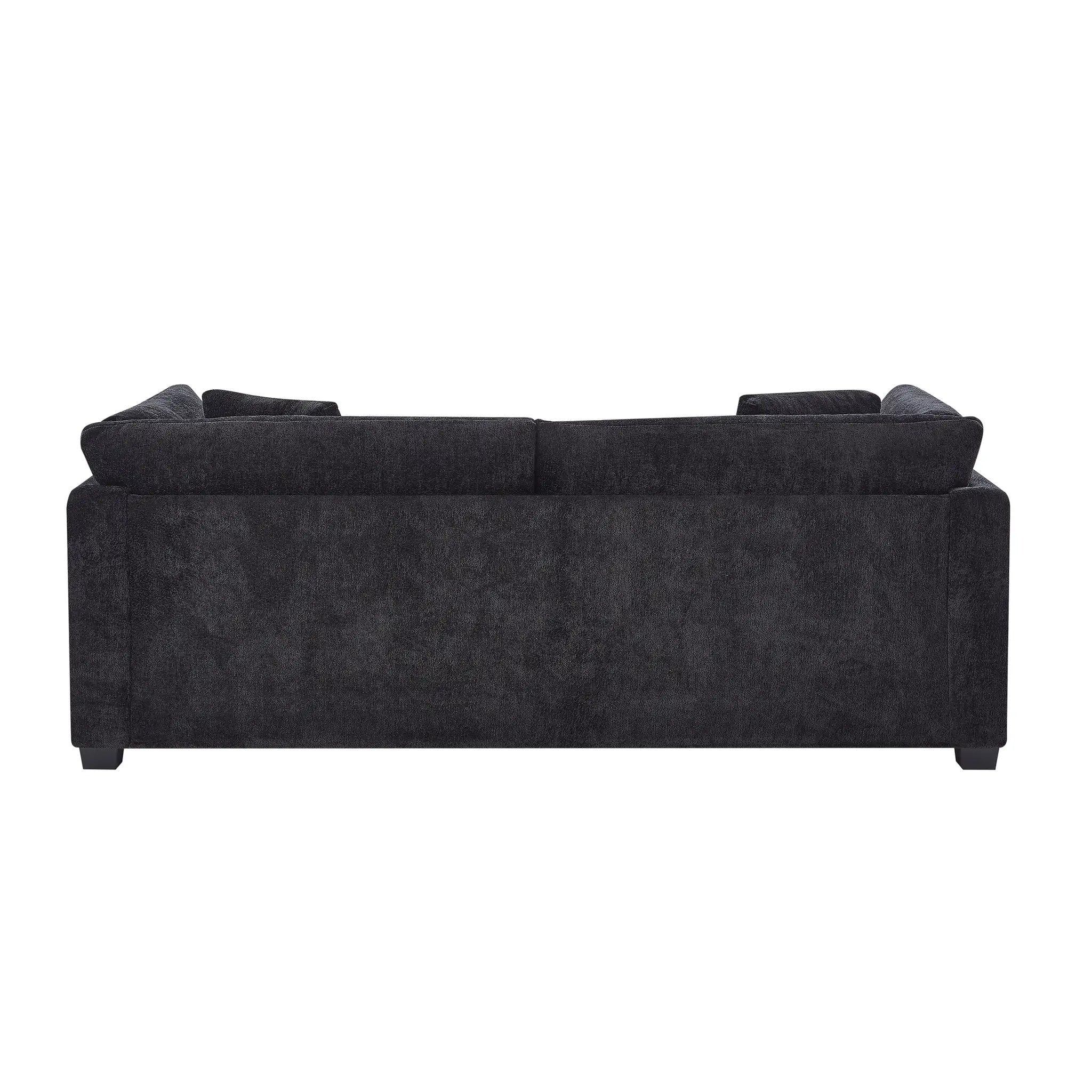 83.50" Modern Flared Arms Sofa (Black) by HouseOfZazla