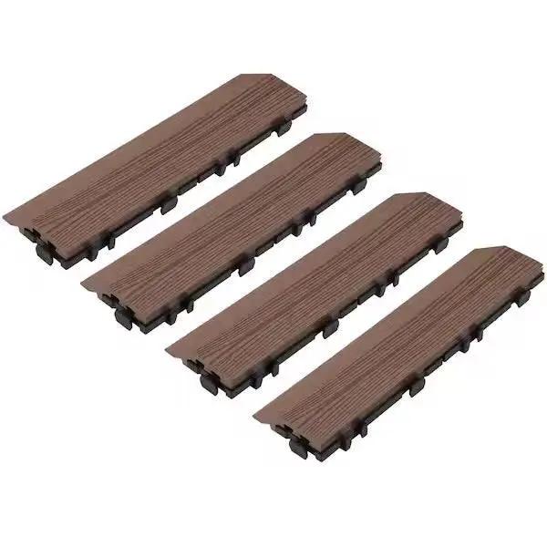 Open Box Design House Straight Edge Trim 3 in. x 12 in. Wood-Plastic Composite Deck Tile in Russet Canyon( 4-Pack by Selzalot