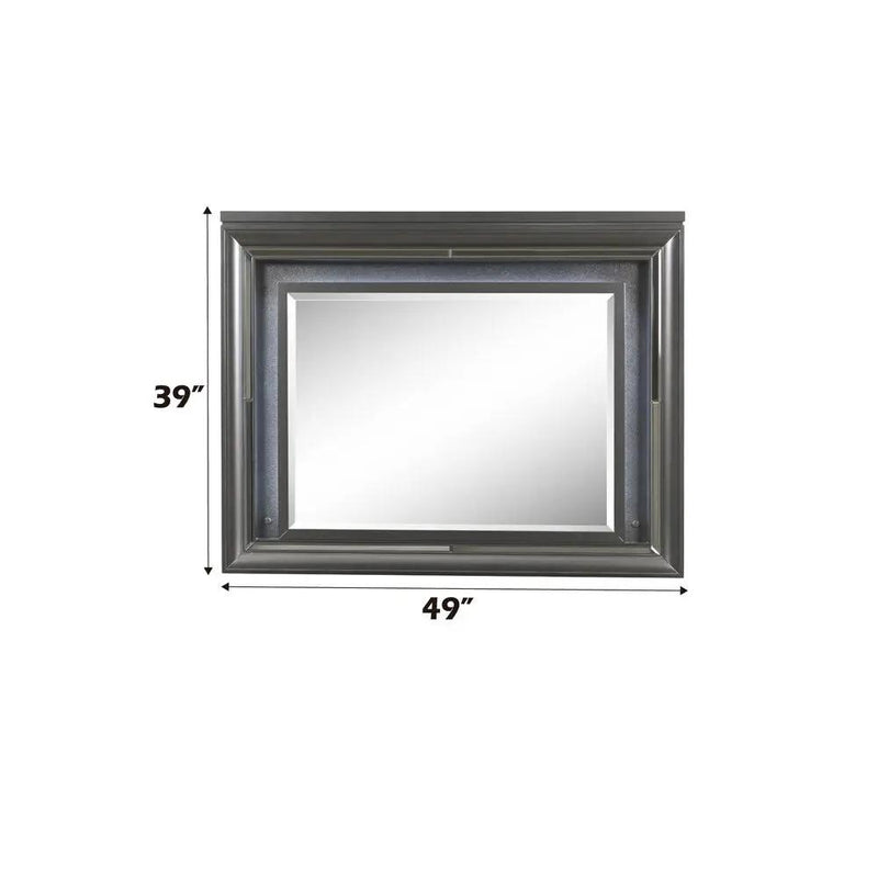 Sawyer - Mirror With LED - Metallic Gray by Unique Piece Furniture