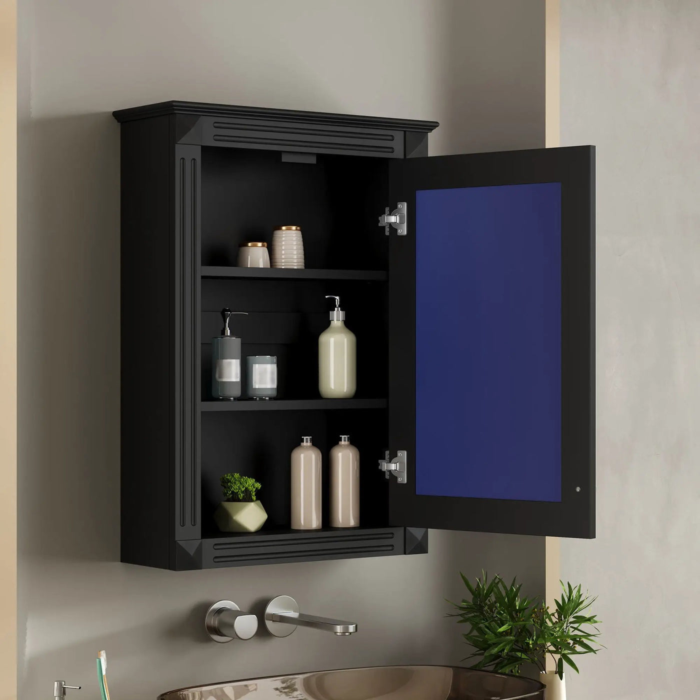 Wall Mounted Bathroom Storage Medicine Cabinet For Over Toilet With Mirror by Unique Piece Furniture