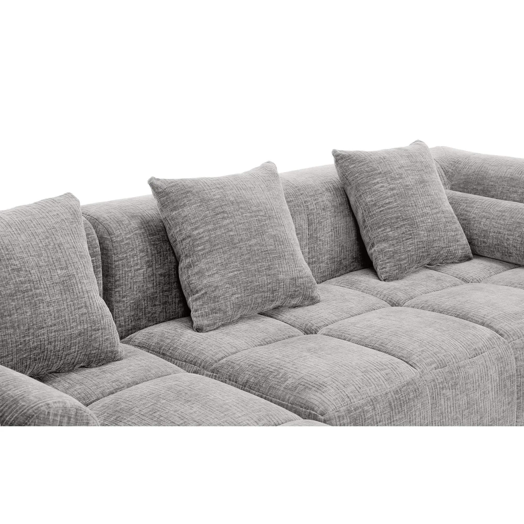 Sectional Free Combined Sofa With 2 Side Pockets by HouseOfZazla