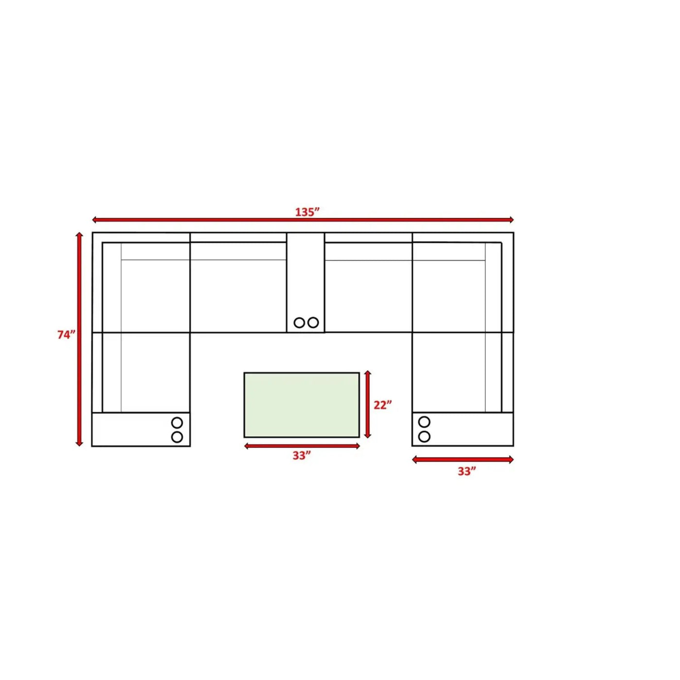 Outdoor Wicker Sectional With Weather Resistant Cushions And Table by Unique Piece Furniture