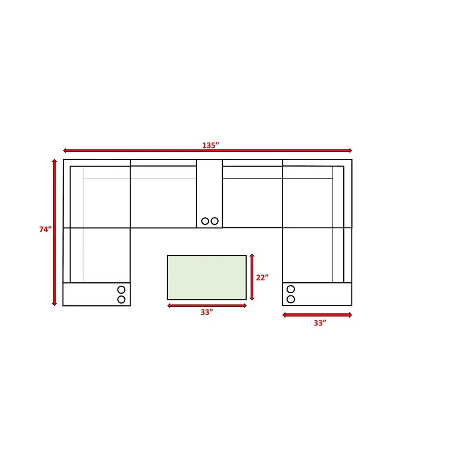 Outdoor Wicker Sectional With Weather Resistant Cushions And Table by Unique Piece Furniture