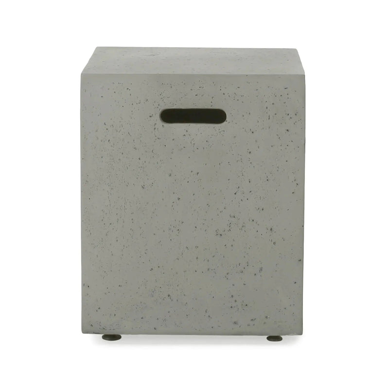Modern Tank Holder Side Table With Smooth Concrete Surface by HouseOfZazla