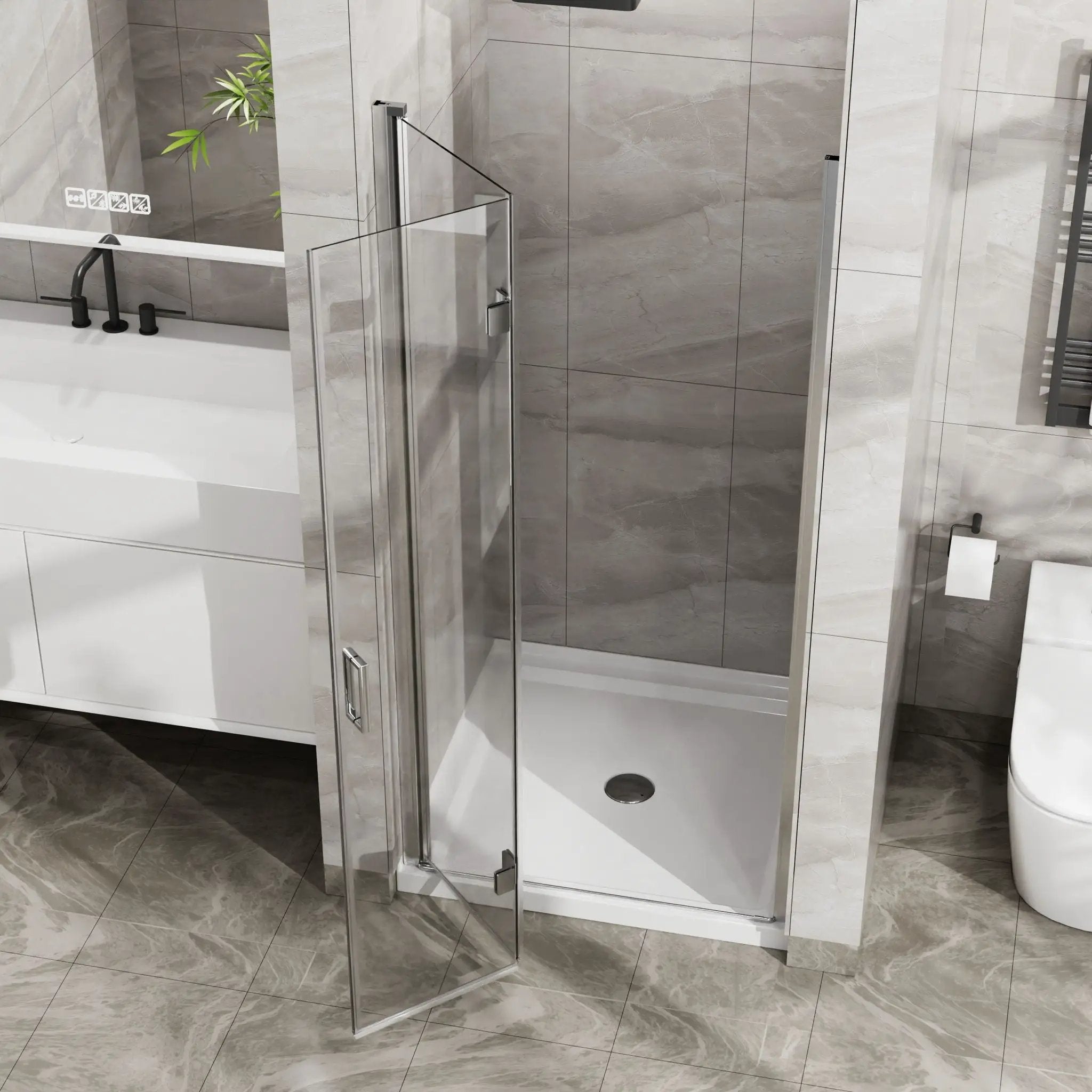 Goodyo - Frameless Glass Shower Door Bifold by HouseOfZazla