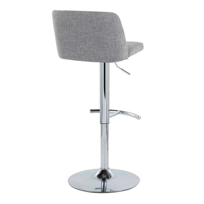 Toriano - Contemporary Adjustable Barstool With Swivel & Rounded T Footrest (Set of 2) by Unique Piece Furniture