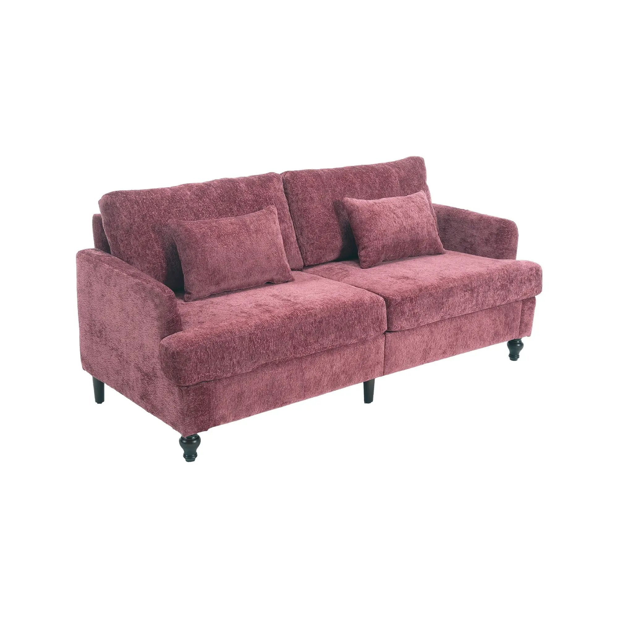 Mid Century Modern Fabric Loveseat Sofa, 2 Seat Upholstered Couch by HouseOfZazla