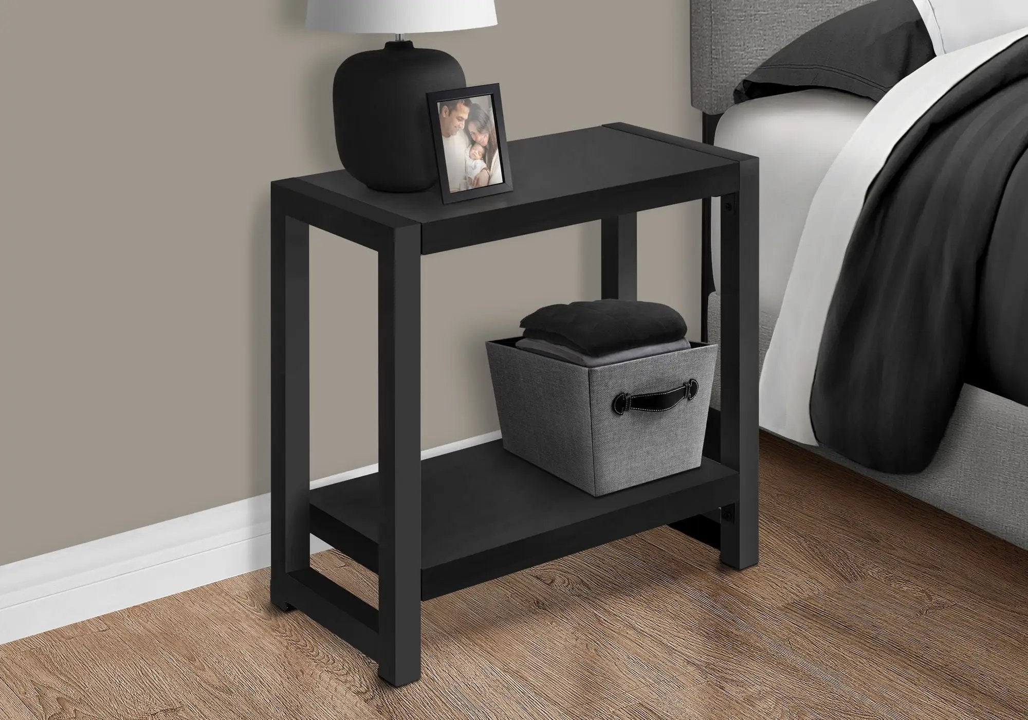 Accent Side Table, Narrow, Small, 2 Tier, Contemporary And Modern by Unique Piece Furniture