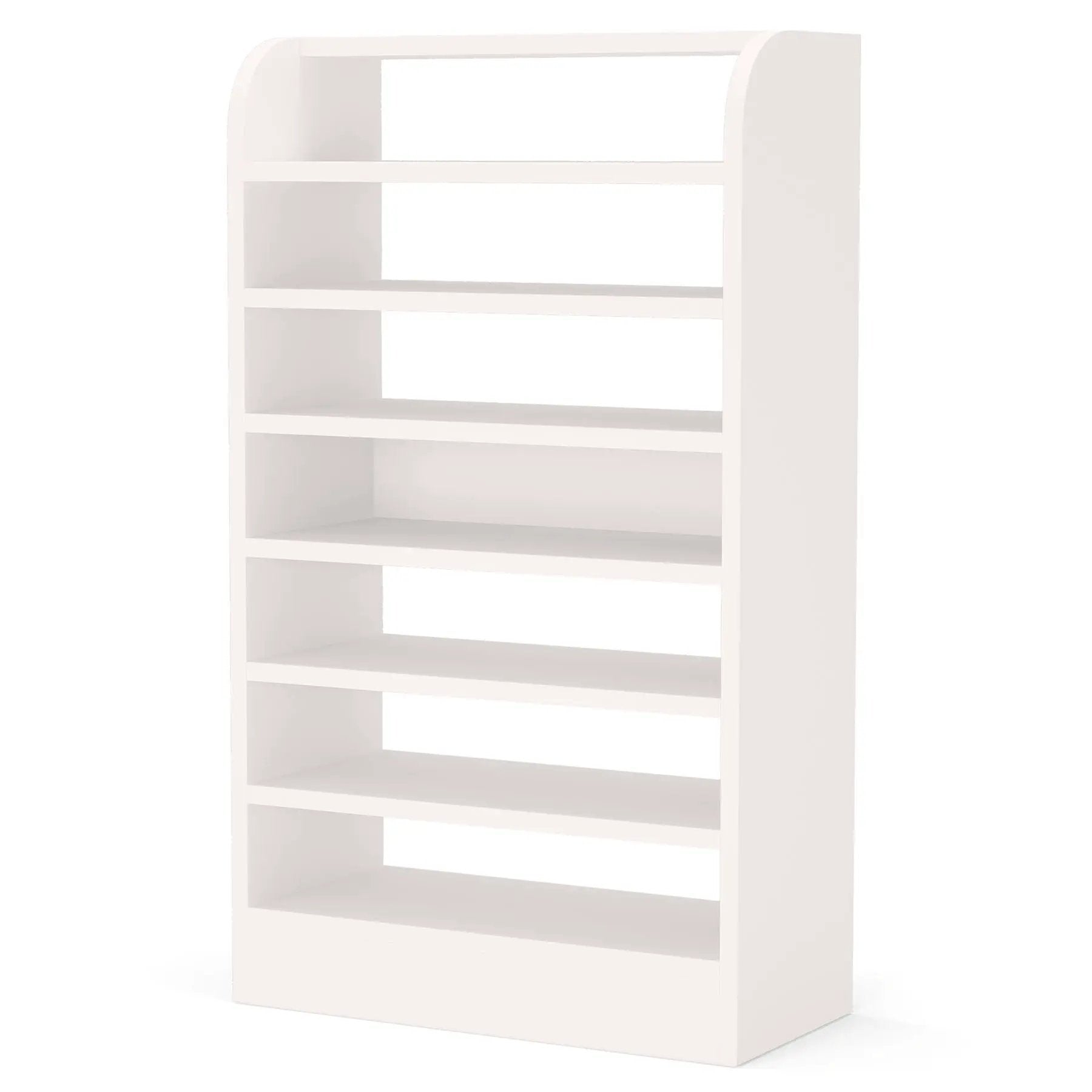 8 Tier Tall Shoe Rack, Wooden Shoe Storage Cabinet, Entryway Organizer - White by HouseOfZazla