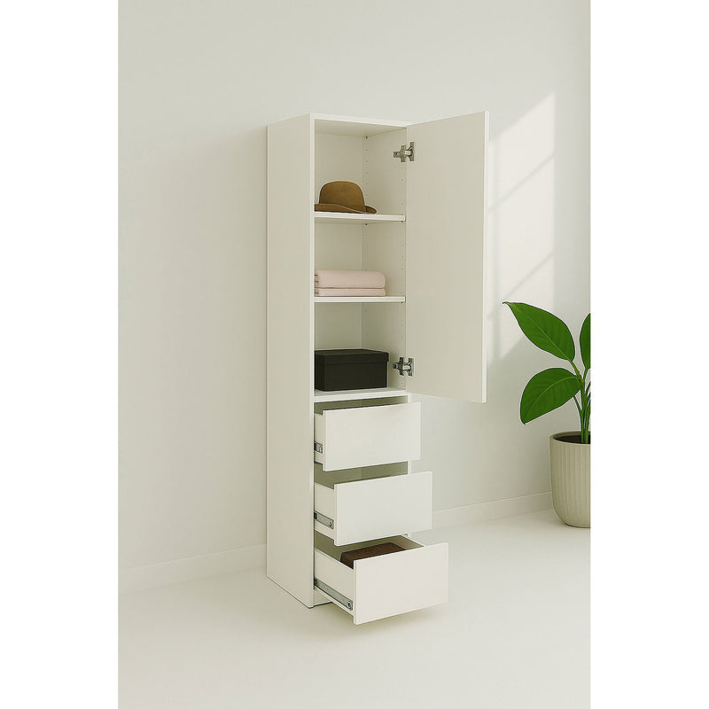 Elise - Modular Closet System With Mirror - White by HouseOfZazla