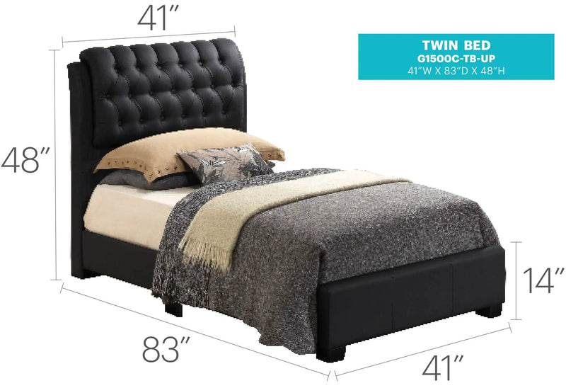 Tufted Upholstered Bed by Unique Piece Furniture