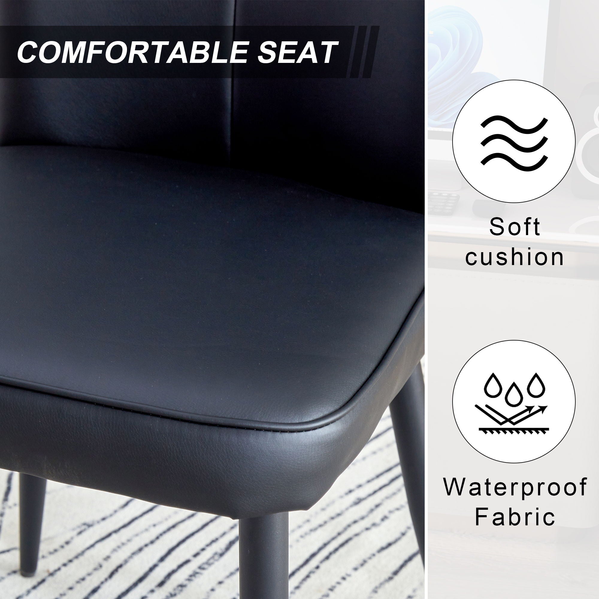 Modern Minimalist Dining Chairs (Set of 2) by HouseOfZazla