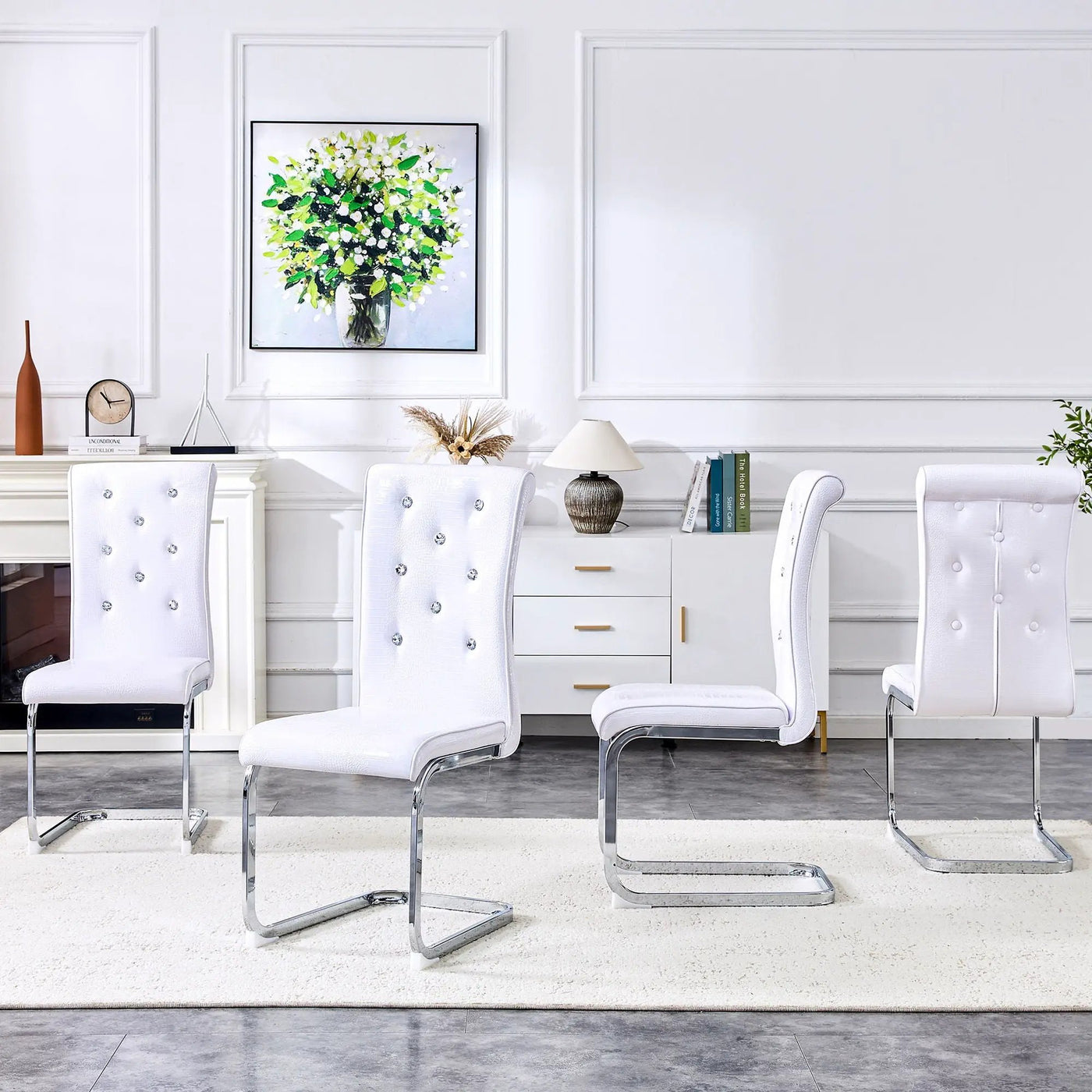 Elegant Design Upholstered Dining Chairs by Unique Piece Furniture