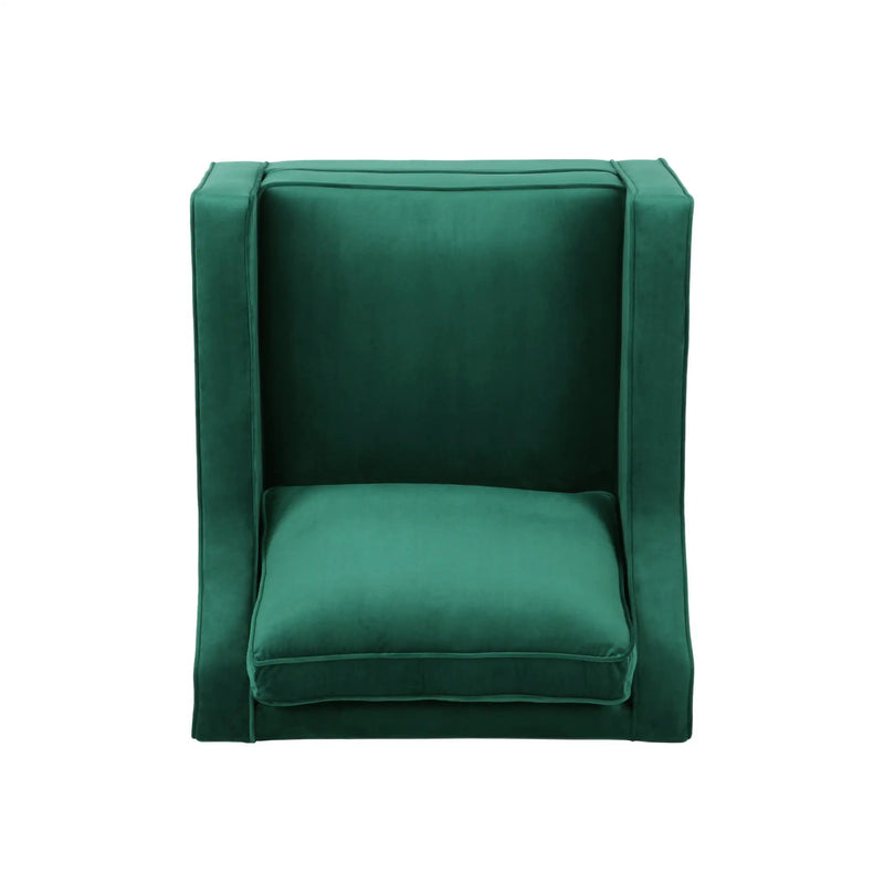 Green Velvet Upholstered Club Chair, photo 9 of 10