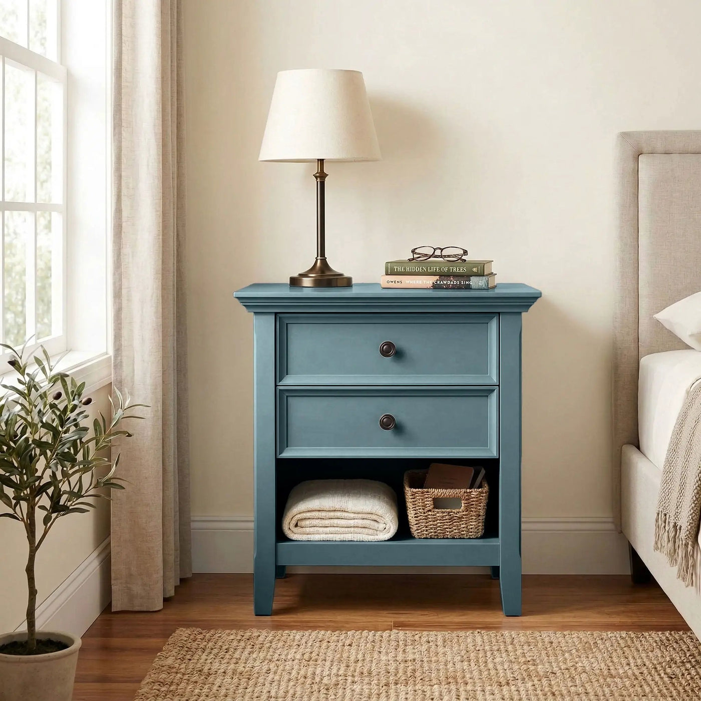Amherst - Bedside Table, Handcrafted by HouseOfZazla