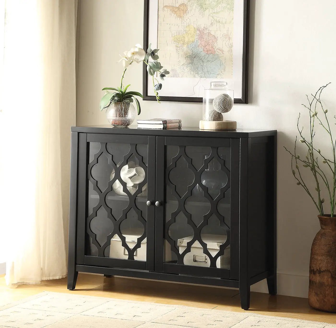 Ceara - Console Cabinet - Black by HouseOfZazla