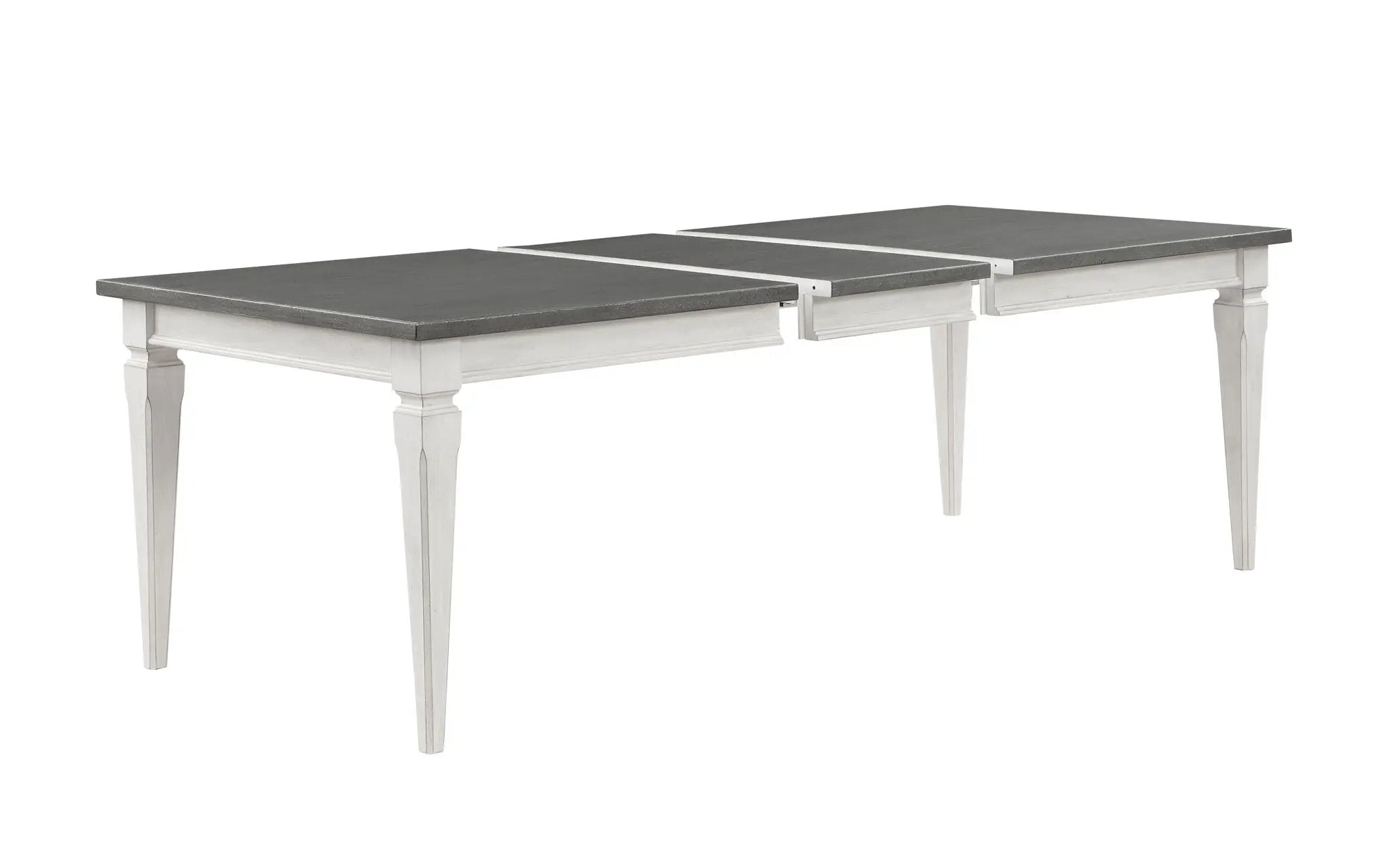 Katia Dining Table With Leaf - Gray / White by HouseOfZazla