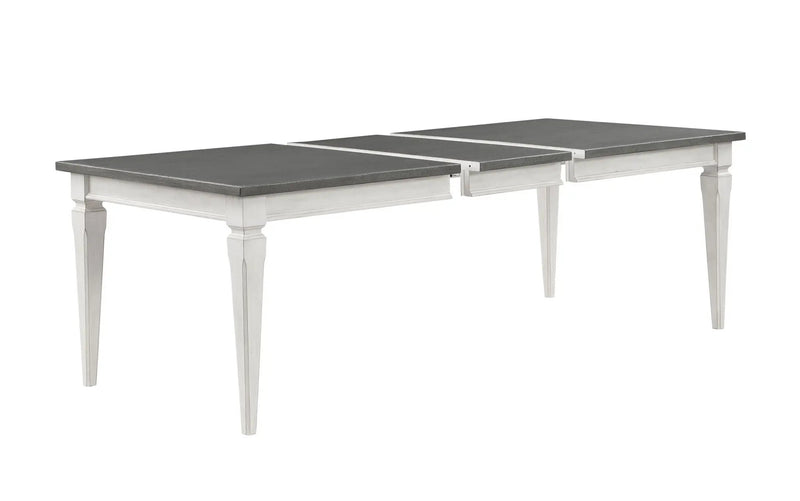 Katia Dining Table With Leaf - Gray / White by HouseOfZazla