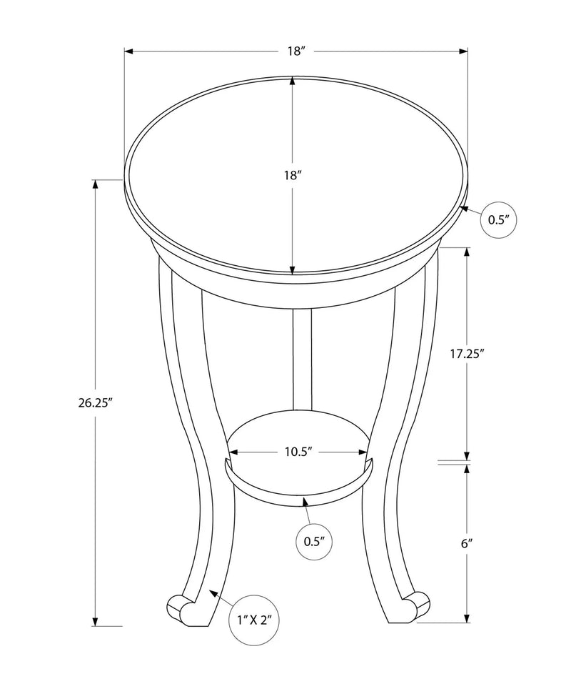 Accent End Table, 2 Tier, Traditional - Walnut by HouseOfZazla