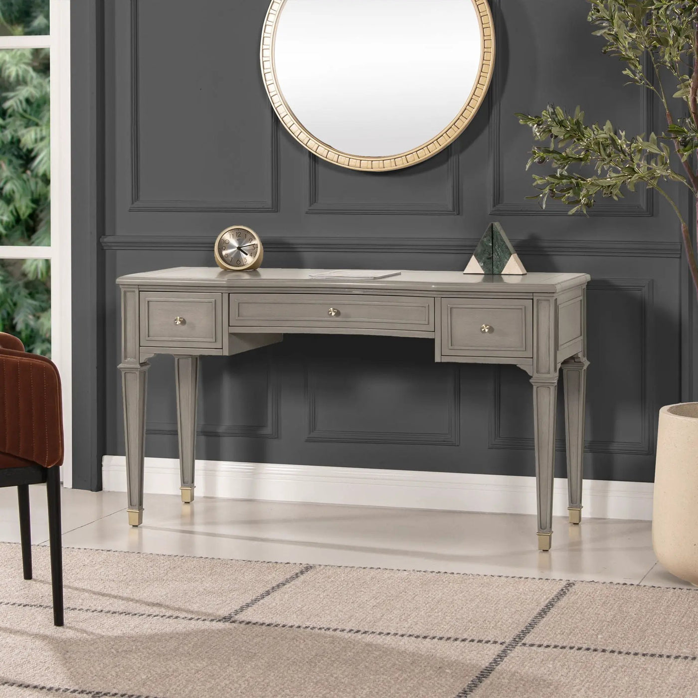 Dauphin - 3 Drawer Executive Desk by HouseOfZazla
