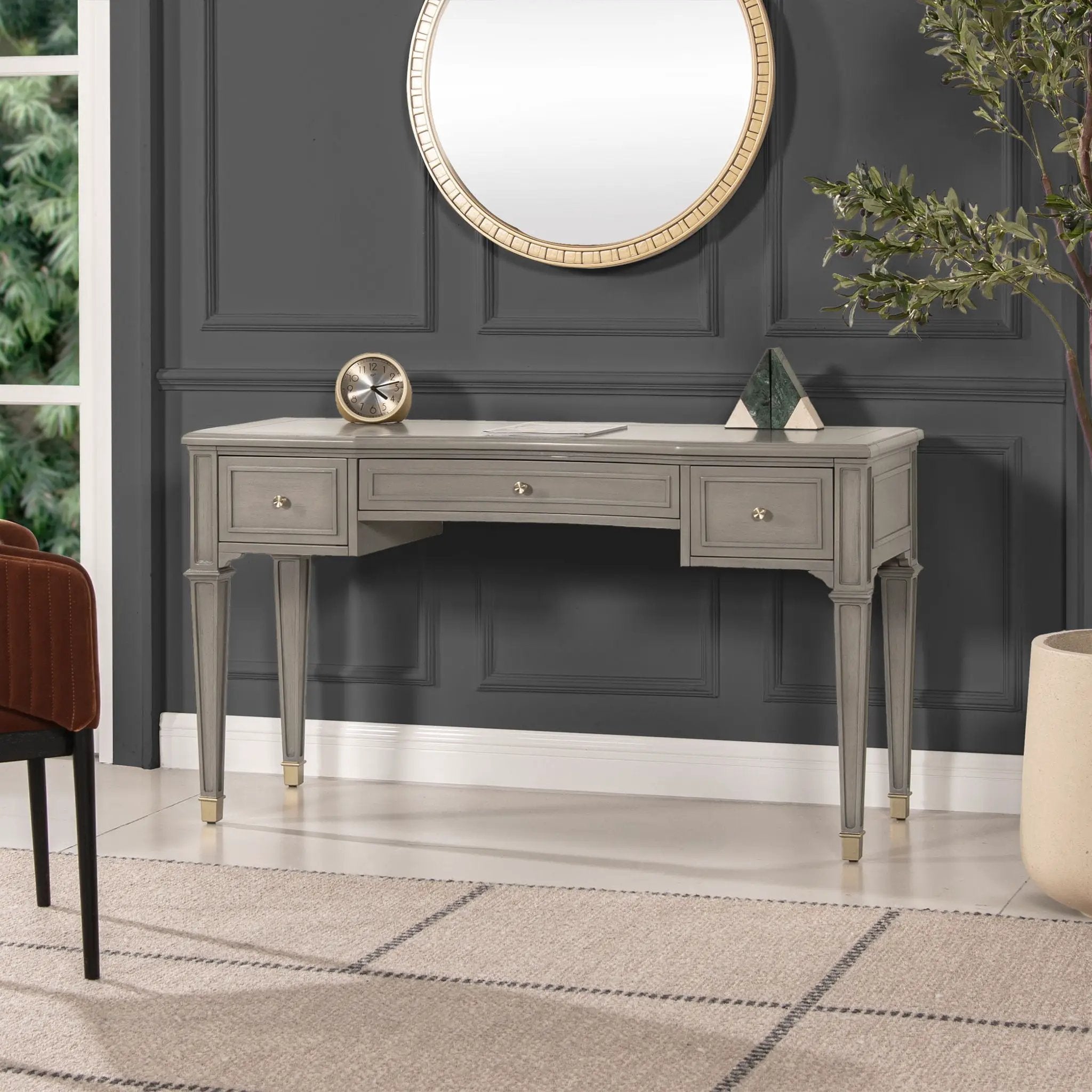 Dauphin - 3 Drawer Executive Desk by HouseOfZazla