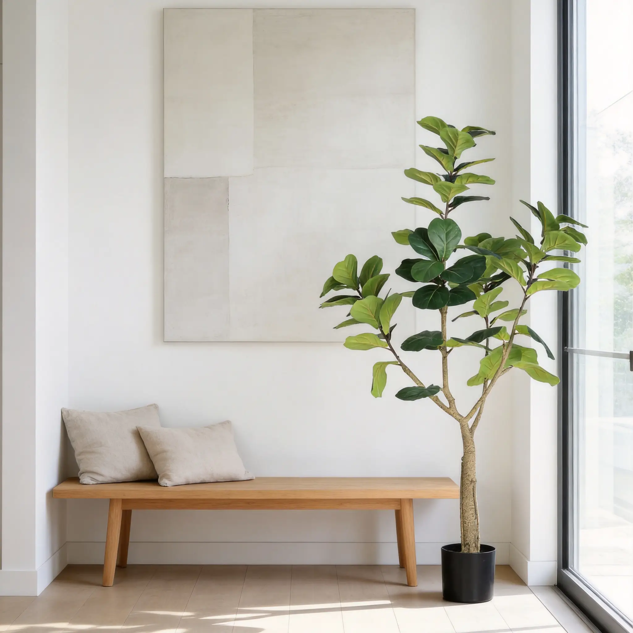 6FT Artificial Fiddle Leaf Fig Tree, Realistic Faux Potted Plant by HouseOfZazla