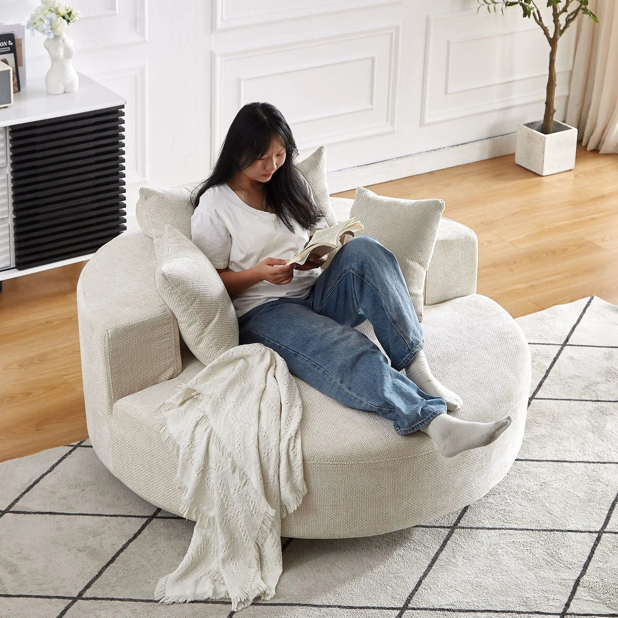 Swivel Chair With Rotating Base For Living Room by HouseOfZazla