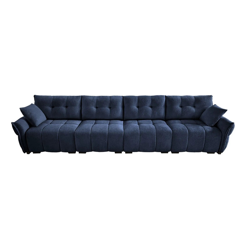 Modern Sofa & Pillows, Textured Cover, High Rebound Cushions by HouseOfZazla